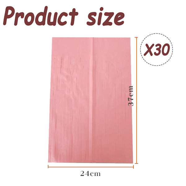 150 stk Papirfrynse Garnityr DIY Hengende Ensfarget Papirdekorasjoner Festgarnityr Dekor for Fest Bryllup, Festival, Babyshower Dekorasjon
