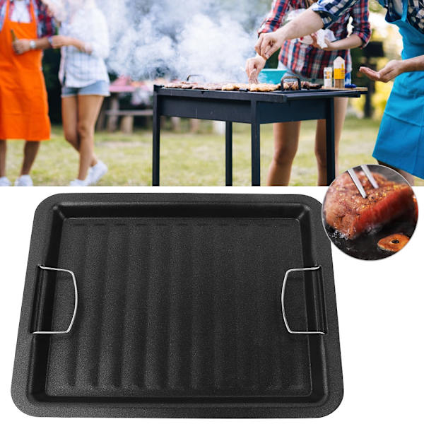 Non-stick Grillpande Stegeplade Grill BBQ Party Buffet Camping Picnic Køkkenudstyr