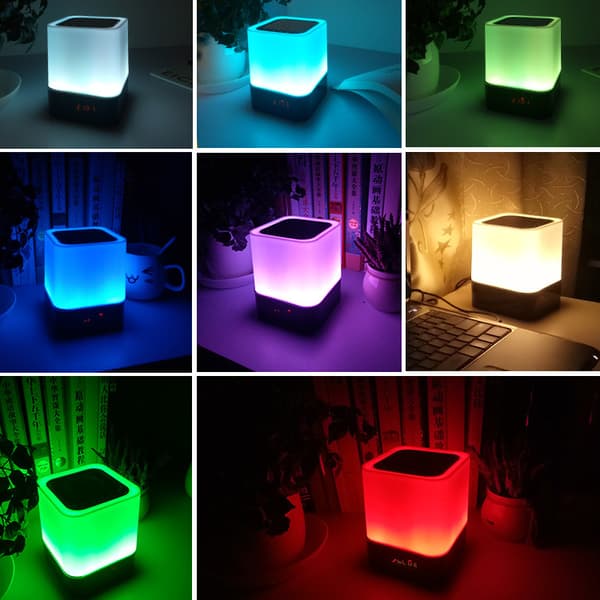 Bluetooth oppladbar nattbordslampe sunriser søvnlys USB Natt