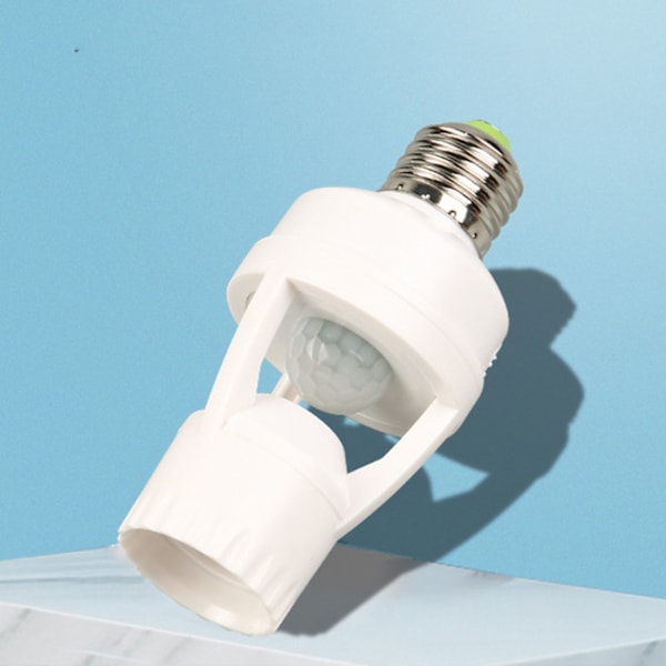 100‑240V E27 Sensorlys Sokkel 10‑300 Sekunders Forsinkelsestid 6m Sensing Distance IR Bevægelsesaktiveret Lampe Pæreholder Adapter
