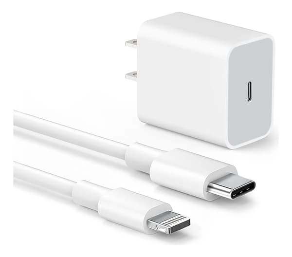 20w hurtig opladningsoplader og 2m opladningskabel til iPhone