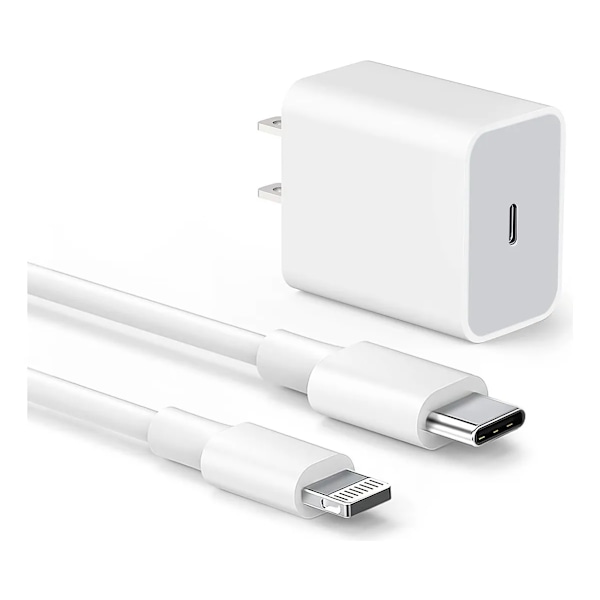 20W hurtiglader og 2m ladekabel for iPhone