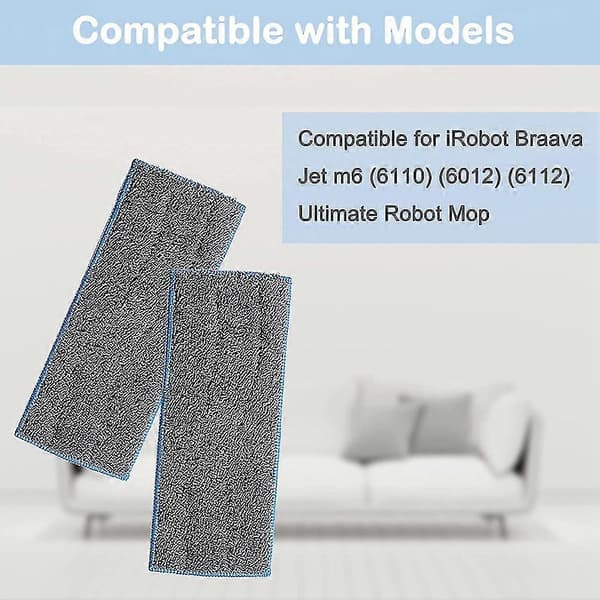 10-pack M6 Våttorkningspads För M6 (6110) (6012) (6112) Ultimate Robotmopp, Våttorkningspads