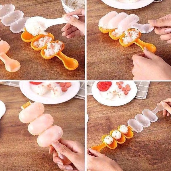 Rismjölksformar Shaker Sushi Maker Form DIY Bollformade Köksredskap Rismjölksboll - Rosa