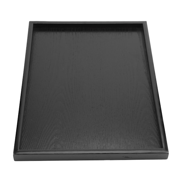 Naturlig serveringsbricka i trä, trämaterial för elegant hem- och restauranganvändning, rektangulär tallrik i massivt trä för måltider och snacks