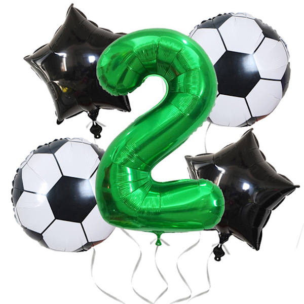 Jätteballongnummer, ballonger för födelsedagar, fotboll