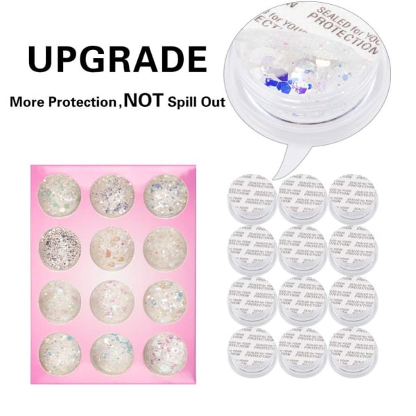 Nagelkonst Glitter Chunky Paljetter Iridescent Mermaid Flakes Ultratunna Spetsar Färgglada Blandade Pailletter För Hår