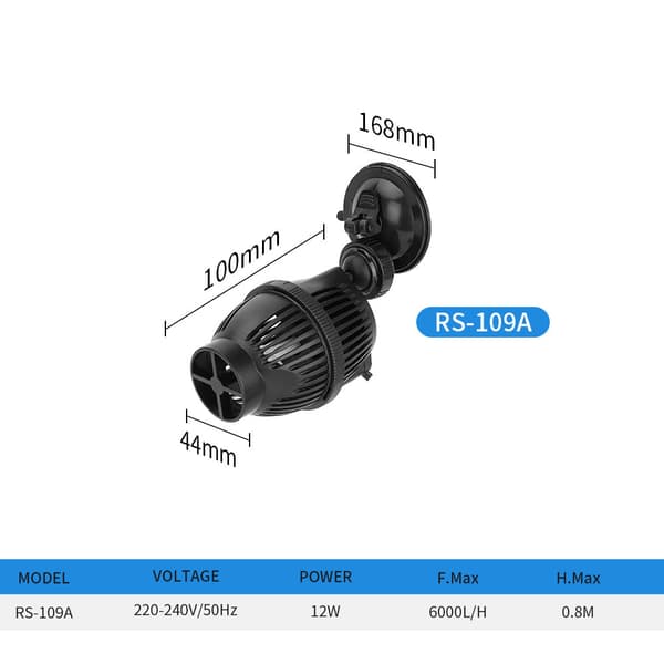 1 st 12W Bryggpump Wavemaker Sugkopp Akvarium Vattenpump