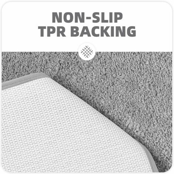 Antislip bademåtte, bademåtte, maskinvaskbar gulvmåtte med blød mikrofiber