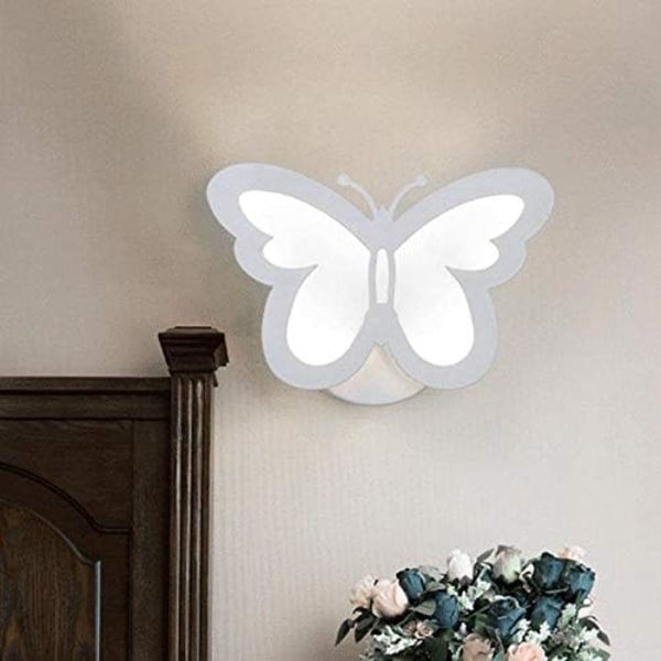 Modern Nordisk Tecknad Vägglampa, Nordisk Vit LED Vägglampa för Inomhus Barnsäng, Charmig Design för Vardagsrum Entré Korridor, Jämn