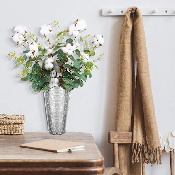 Galvaniserte veggplanter 2 sett metall hengende vase for landlig stil