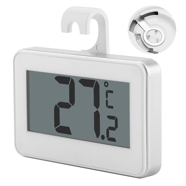 Digitalt kjøleskapstermometer, vanntett temperaturområdeovervåker med justerbart stativ