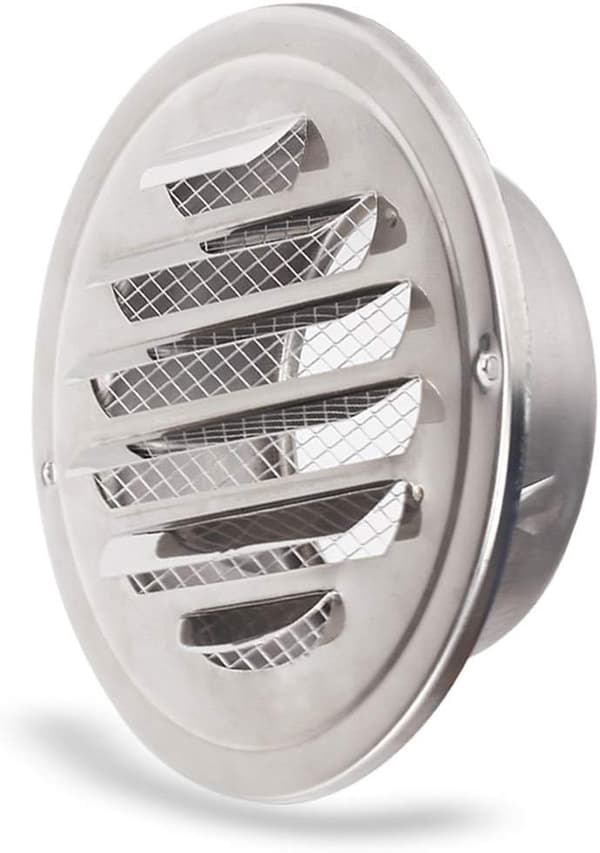 Ventilgitter - Rundt ventilgitter, ventilgitter i rustfritt stål, ventil med netting, rundt ventilgitter for eksosrør