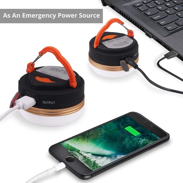 1 Pakke Campinglykt Lantern LED Vanntett USB Oppladbar Lampe