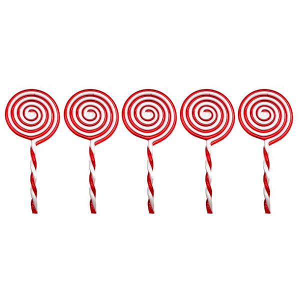 Kreativa polkagrisar, julgransdekorationer med pepparmint för glädjefylld feststämning, återanvändbara juldekorationer för inom- och utomhusmiljöer (5 stycken)