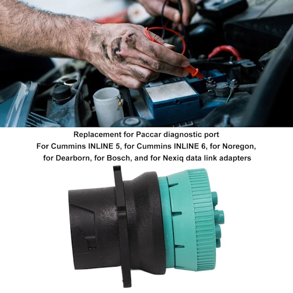 J1939 II-adapter 9-stifts lastbildiagnostisk port Adapter Ersättning för Paccar för Nexiq datalänk