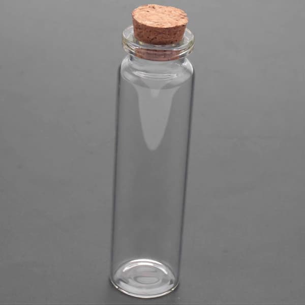 20 st 20 ml Mini Transparent Önskeflaskor Glasflaskor med Kork Heminredning