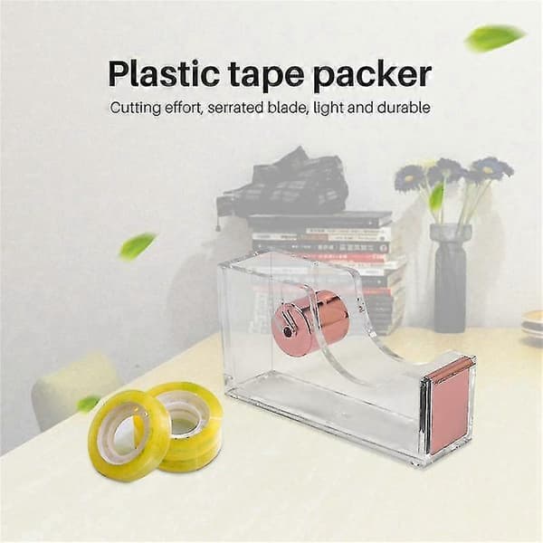 Deluxe Akryl Design Kontor Skrivebord Teipdispenser Klar Gull