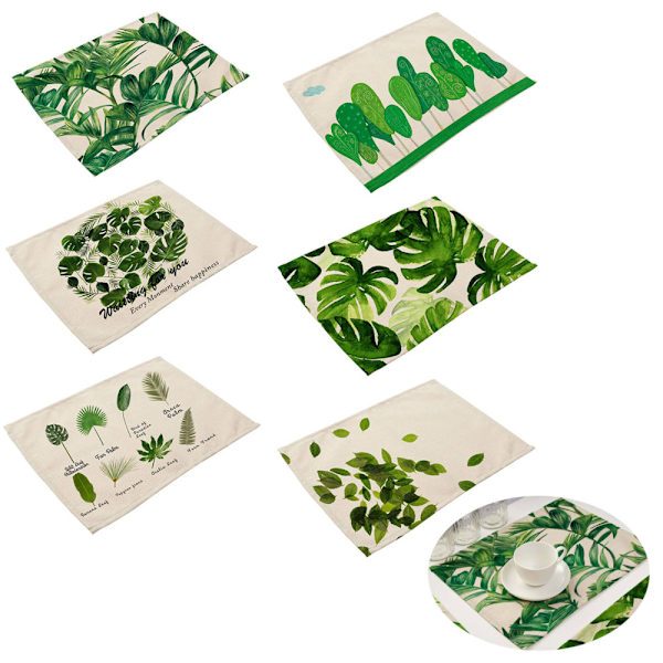 6-pack bordsunderlägg/platsmatta modern design platsmatta högkvalitativ B