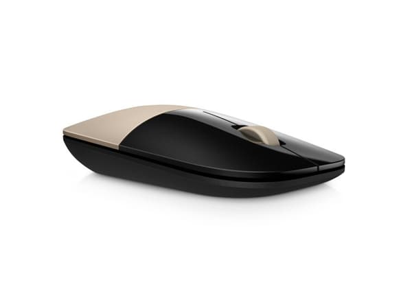 Guld, trådlös mus (1200 dpi, blå LED-teknik, USB-port, 16