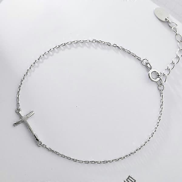 Korsarmband för kvinnor, justerbart silverarmband