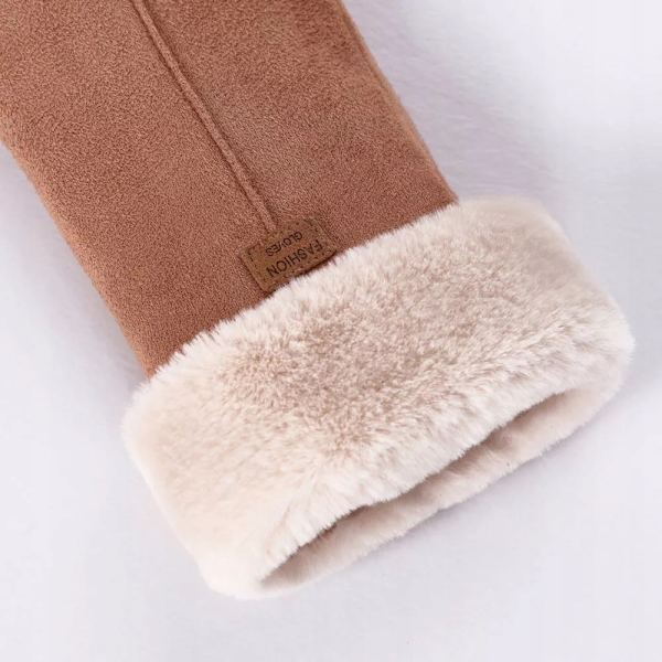Damhandskar TOUCH, Polyester/Ekologiskt läder, 21cm, Beige