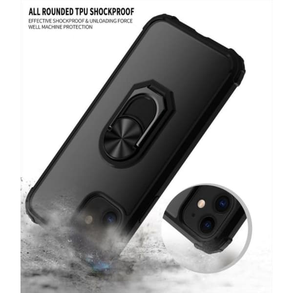 Akryl ringholder telefondeksel egnet for iPhone 12/12 Pro