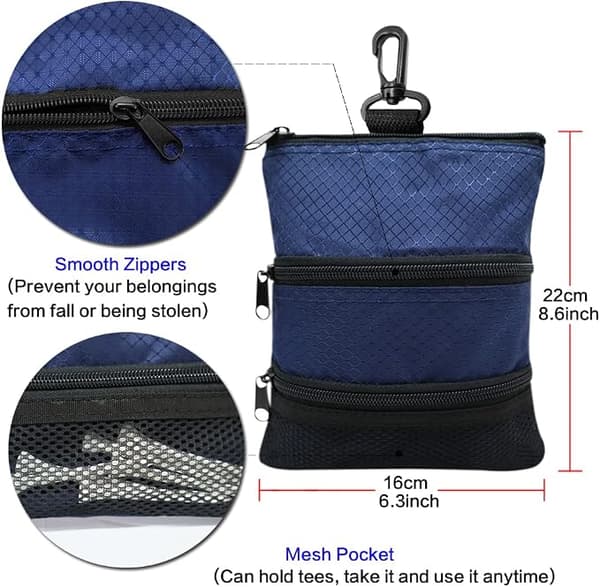 Golfbag förvaringsväska (blå), män och kvinnor, golf förvaringsdragkedja