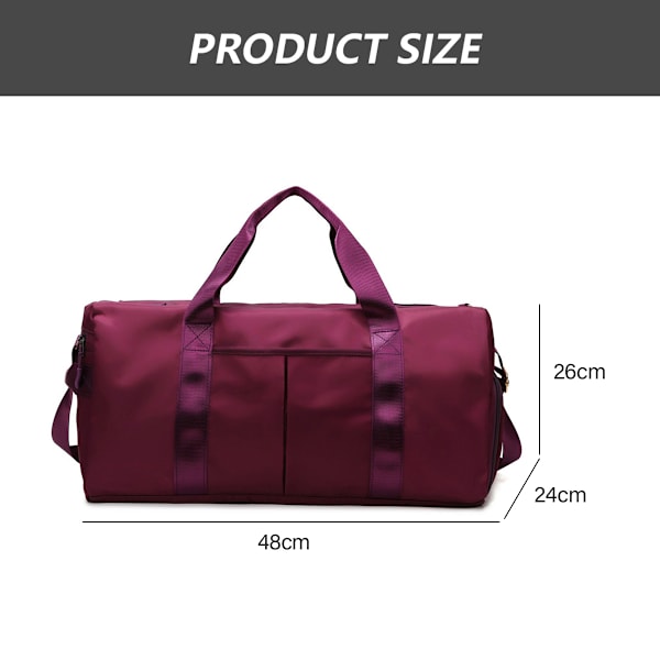 Treningsbagger for menn Vanntette duffel-vesker for helgeturer for kvinner og menn