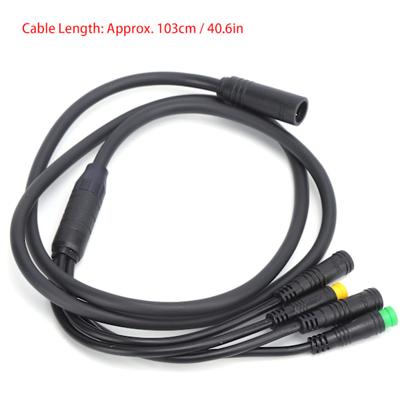 Vandafvisende 1T4 Elcykel Kabelharness Gear Sensor Forlængerkabel til BAFANG BBS01/BBS02 Mid Motor
