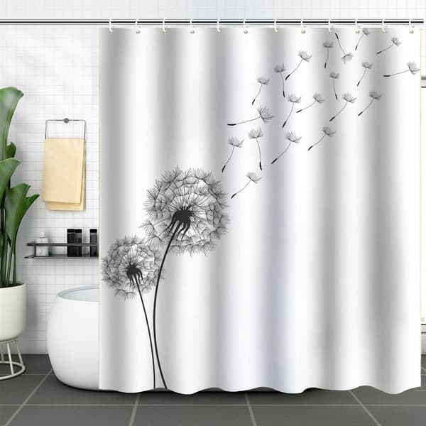 Anti-mögel duschdraperi 180 x 150 cm polyester, tvättbart, - 6 mån