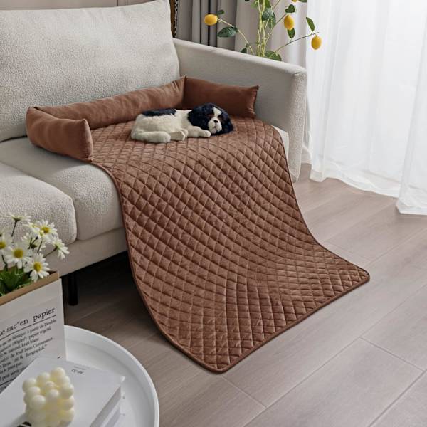 Mjuk plysch hundbädd, mjuk kudde, husdjurssoffa kudde husdjursprodukter kaffe 90cm*90cm