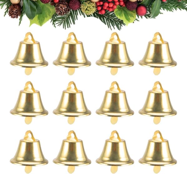 120 st Hängande Julklockor 16mm Mini Julklocksdekoration (Guld)