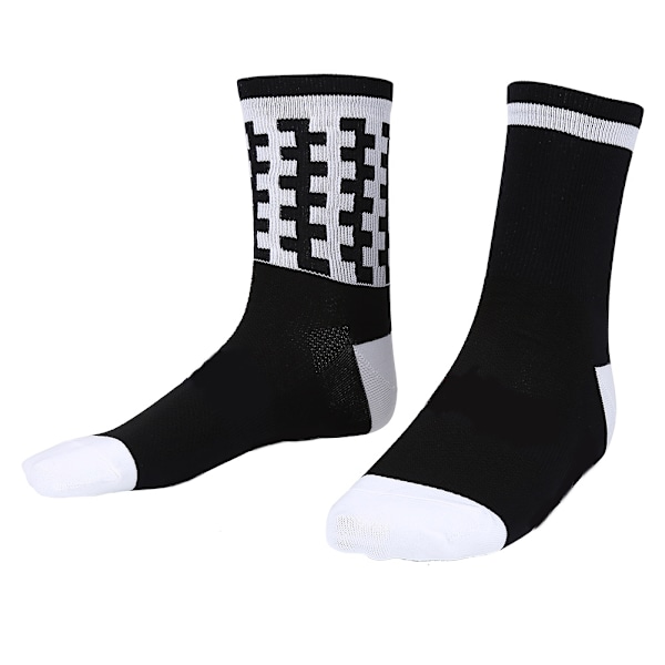 Unisex Utomhus Varma Hållande Andningsbara Mjuka Anti-svett Strumpor Basketboll (Svart)