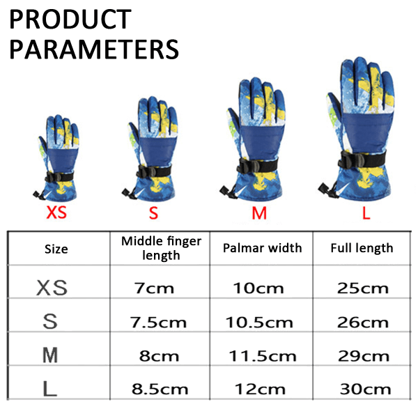 Ski- og snowboardhansker, vanntette vinterhansker, kalde