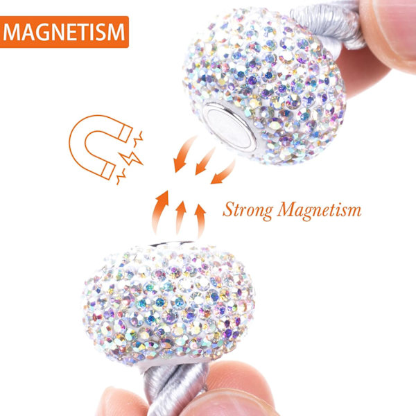 2-pack diamantbeströdda magnetiska gardinuppsättningar Bling Crystal D