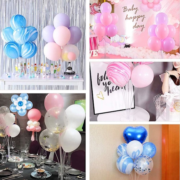 Ballongställ Kit, Perfekt för Födelsedag Baby Shower Examensfest Dekorationer, Enkel Montering inom Minuter för Fantastiska Ballongdisplayer