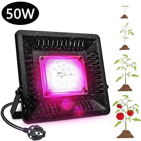 Plantelampe COB fuldspektrum 50W, LED plantelys