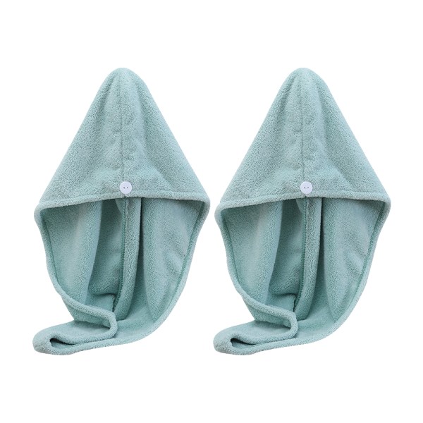 2-pakks Hårhåndkle Wrap - Ultraabsorberende, Hurtigttørkende Hår turban