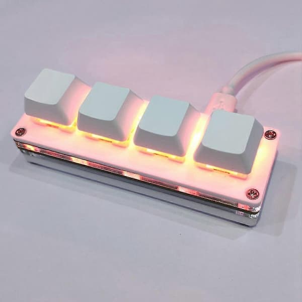 4 Tasters Programmeringstastatur Keyboard Osu Spilltastatur Snarvei Programmerbart Mekanisk Makrotastatur