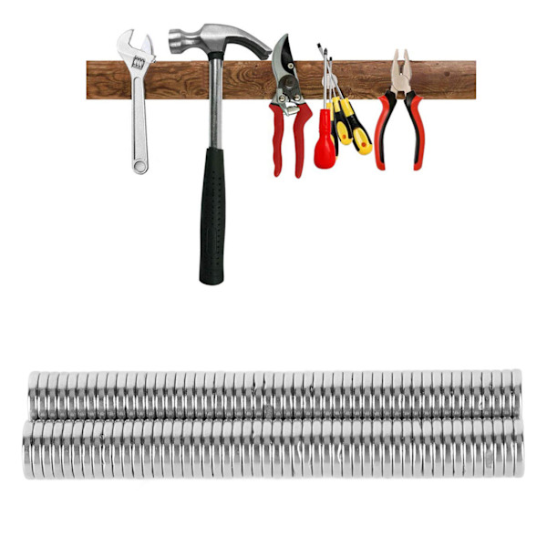 100 st runda neodymmagneter 10x2mm Rostskydd Hög styrka Cirkulära magneter