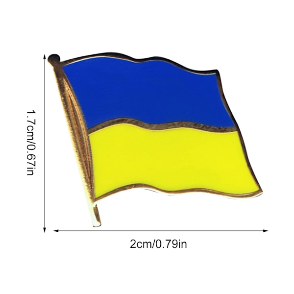 6 stk. Ukrainske Flag Pins Broche Badge Pin til Tøj Dekoration Ukrainske Flag Lapel Pin Tøj Tilbehør