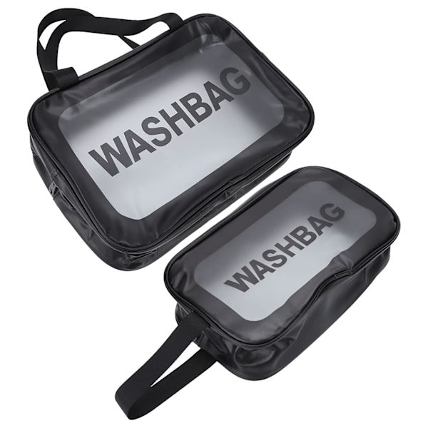 Makeup tasker, klar toilet taske, 2 stk. transparente makeup tasker med