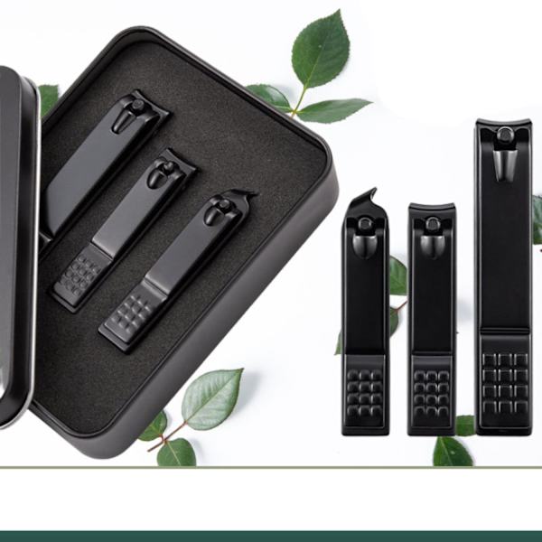 3-delad nagelklippare set (rak/böjd/fasad blad)
