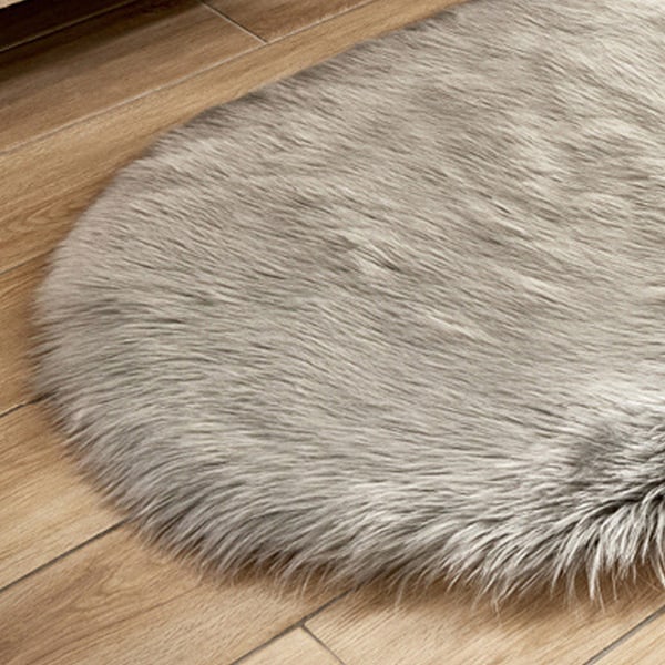 Ovala lurviga sovrumsmattor Fluffiga mattor för flickor, pojkar,