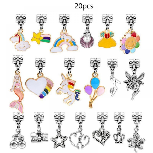 Charm Armbåndssæt, Armbånd Lav Dine Egen Børn Charm Armbånd Piger Sæt, DIY Smykker Håndværk Julegave Piger Gaver 5 6 7 8 9 10 11 12 13 År