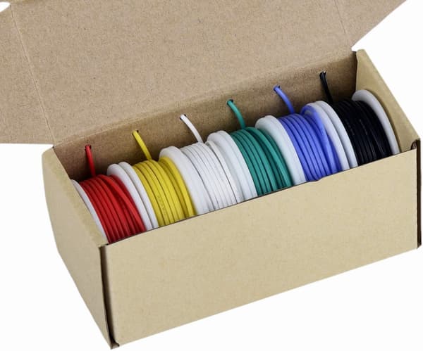 26 AWG-kabel, krok-kabelkit flexibel silikonkabel (10m spole i