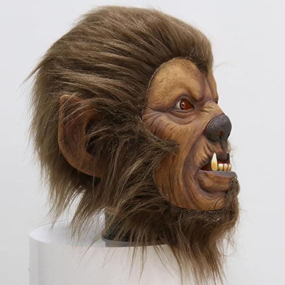 Läskig monstermask för Halloween-kostym, läskig varulvsmask