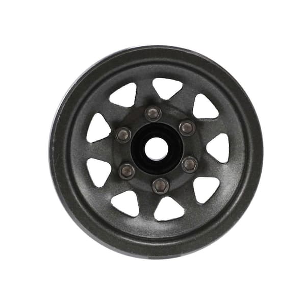 Teräs 1.0 Beadlock -vanne pyörän napa 1/24 RC-tela-autoon Axial Scx24 Deadbolt C10 Gladiator