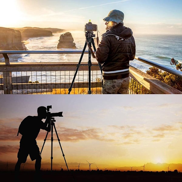2-i-1 Stativ Monopod, Mångsidigt Stöd För Din Kamera Och Telefon, Enkel Installation, 360° Rotation, Perfekt För Resefotografering Och Livestreams
